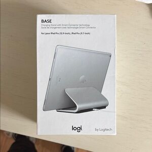 Logitech Silver Tablet Stand Minimalist Design